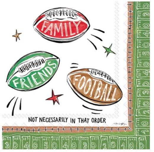 Family Friends Football Cocktail Napkin