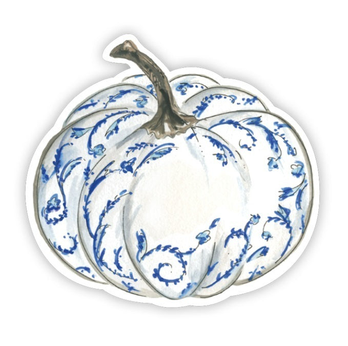 Die Set-Accents-Handpainted Pumpkins Blue And White