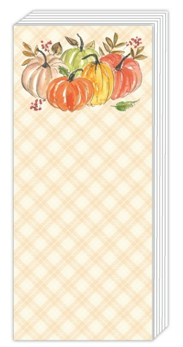 Chunky Notepad-Handpainted Pumpkins With Butter Buffalo Check