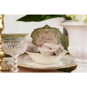Moss Fable Toile Placecard