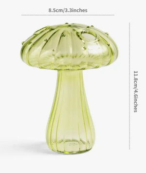 Mini Mushroom Bud Vase Green