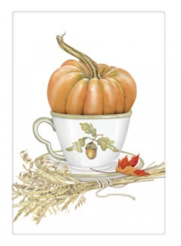 Pumpkin Teacup Bagged Towel