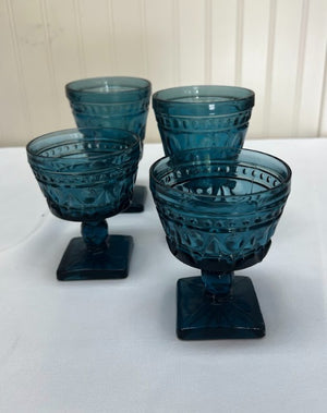 S7 Blue Park Lane Glass Goblets