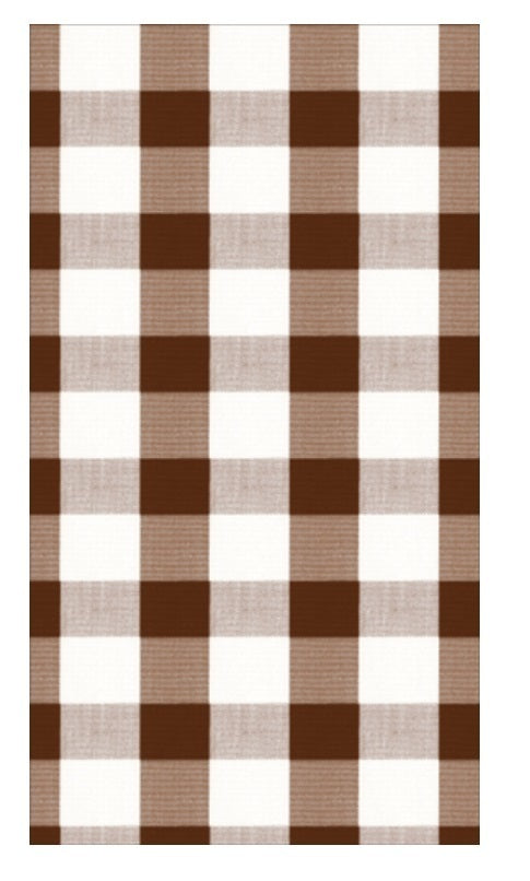 Gingham Chocolate Guest Towel