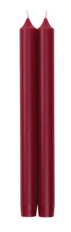 Cranberry Candles Pair 10"