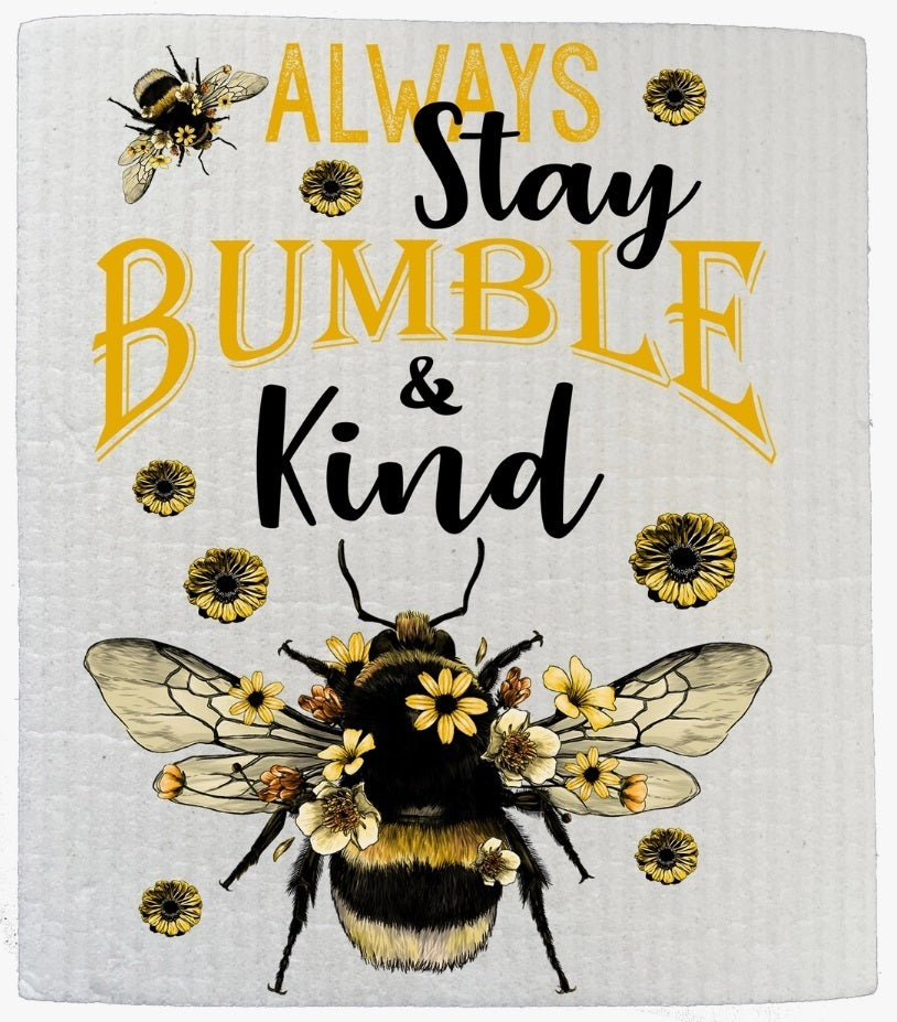 Bees Always Stay Bumble & Kind Kitchen Swedish Dish Cloths
