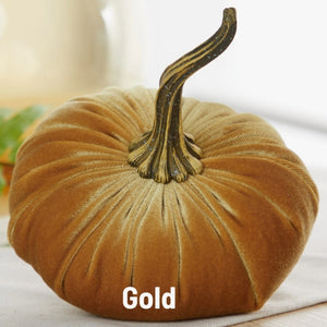 Gold Velvet Pumpkin Large