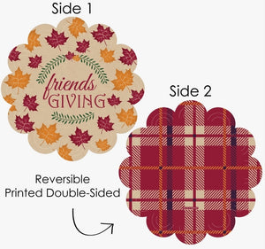 Friends Thanksgiving Feast-Paper Chargers