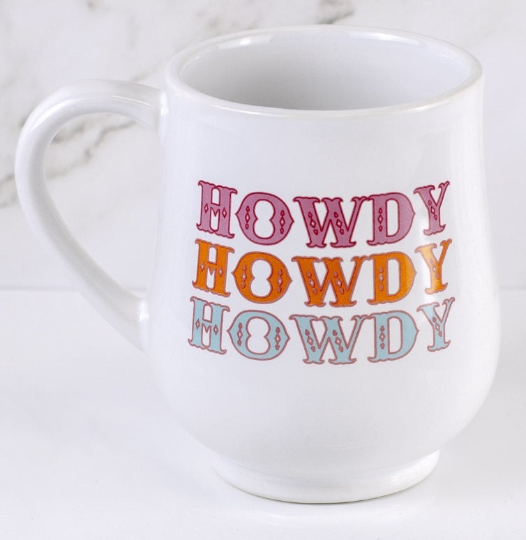 Howdy Friends Coffee Mug White/Multi 18oz