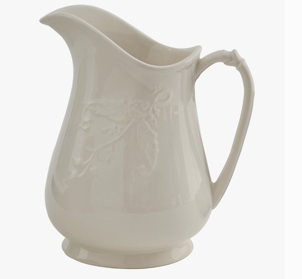 Stoneware Lily Of The Valley Pitcher
