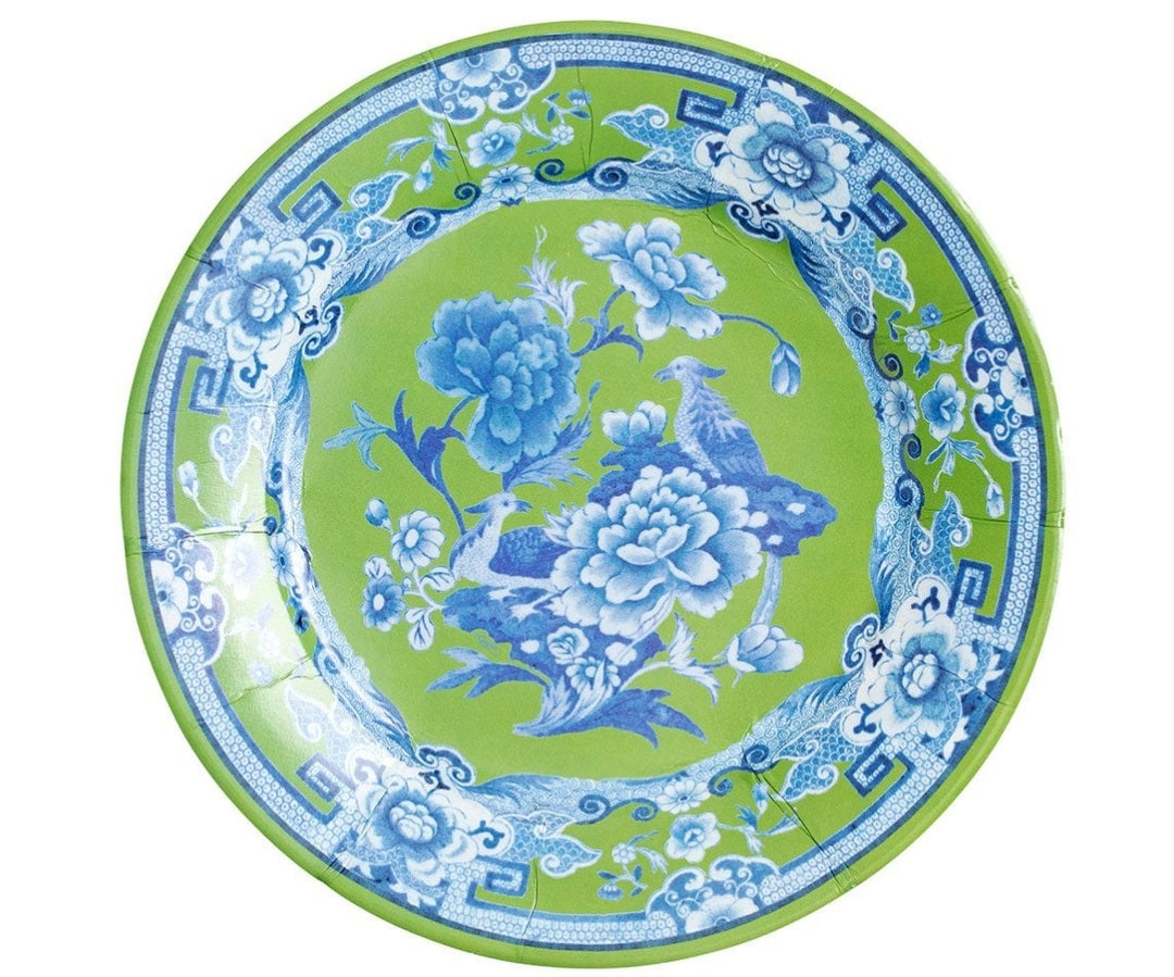 Green and Blue Chinoiserie Dinner Plates