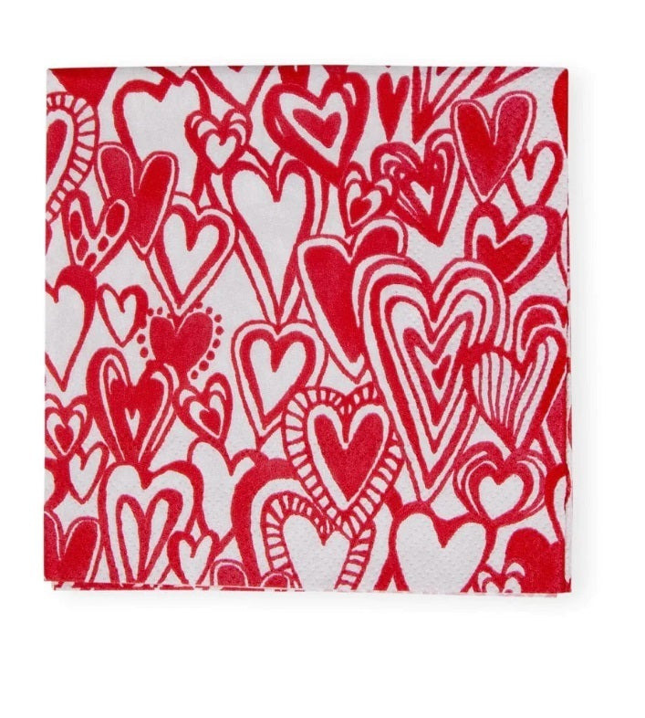 Heart Paper Cocktail Napkin