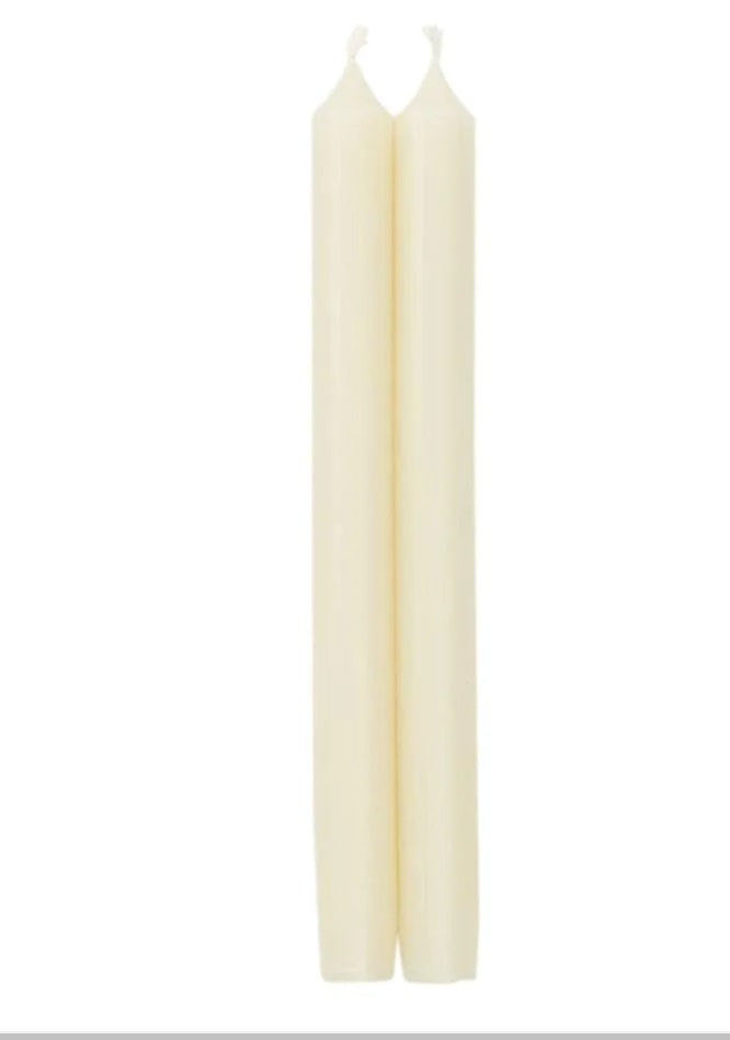 Ivory Taper S2 Candles 10”