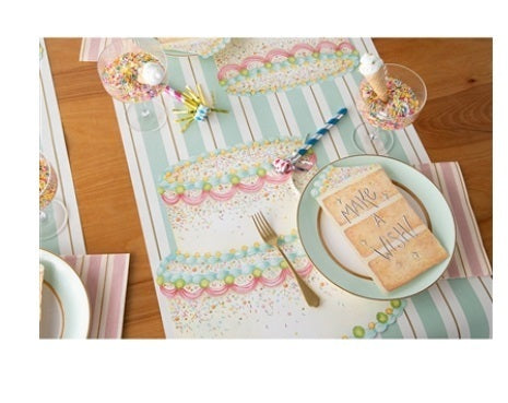 Die-cut Birthday Cake Placemat - 12 Sheets