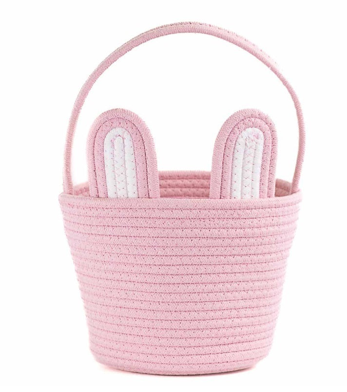Bunny Ears Easter Basket In Pink