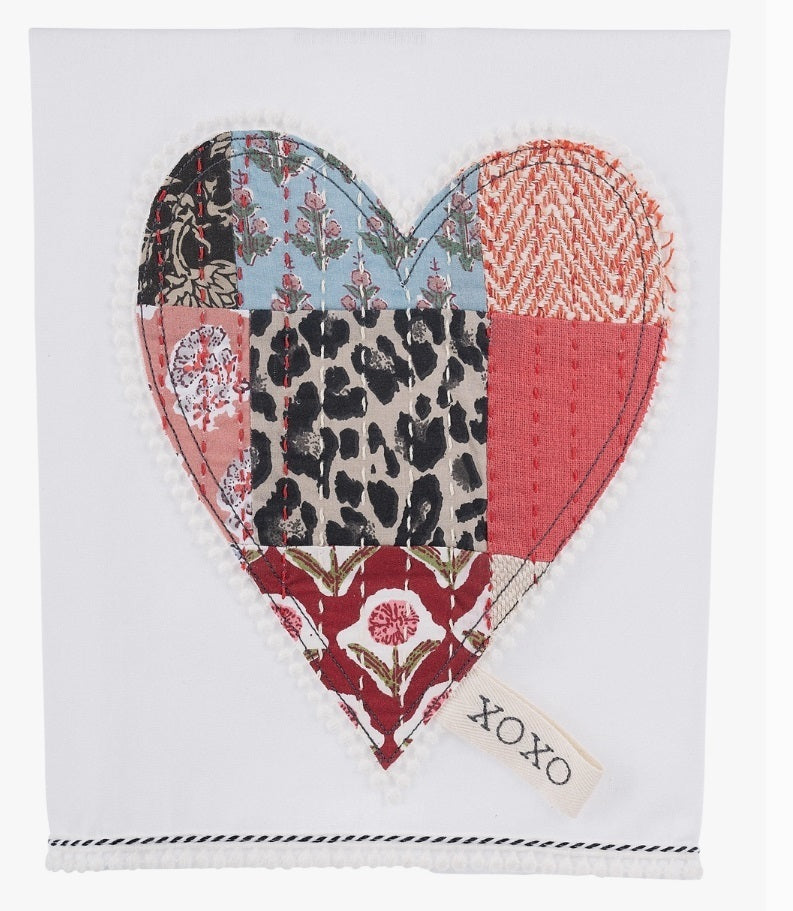 XOXO Heart Tea Towel