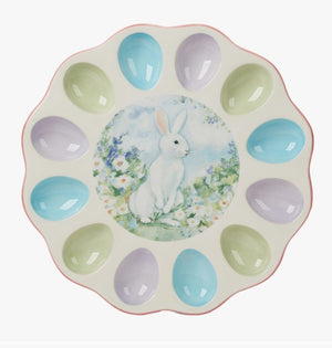 Easter Morning Round Deviled Egg Plate