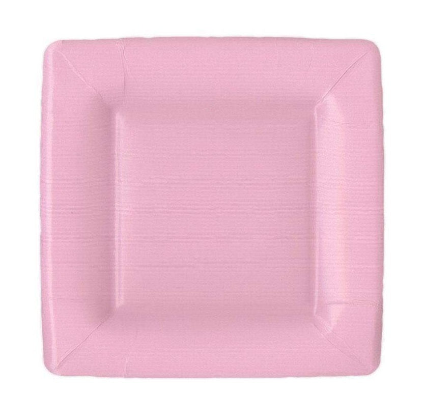 Grosgrain Light Pink Square Salad/Dessert Plates