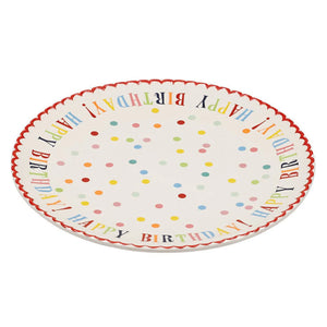Birthday Ceramic Cake Plate