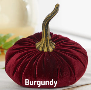 Handmade Small Burgundy Pumpkin Cloth