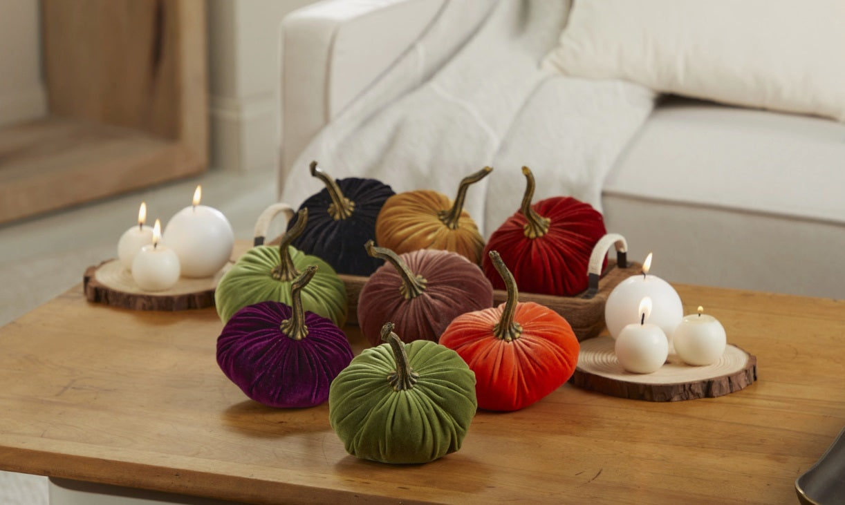 Handmade Small Burgundy Pumpkin Cloth