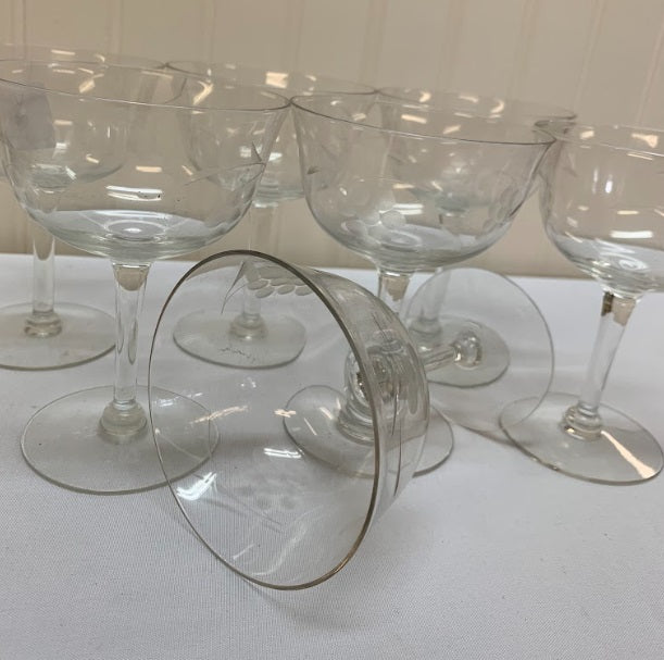 Set Of 7 Sherbert Glasses