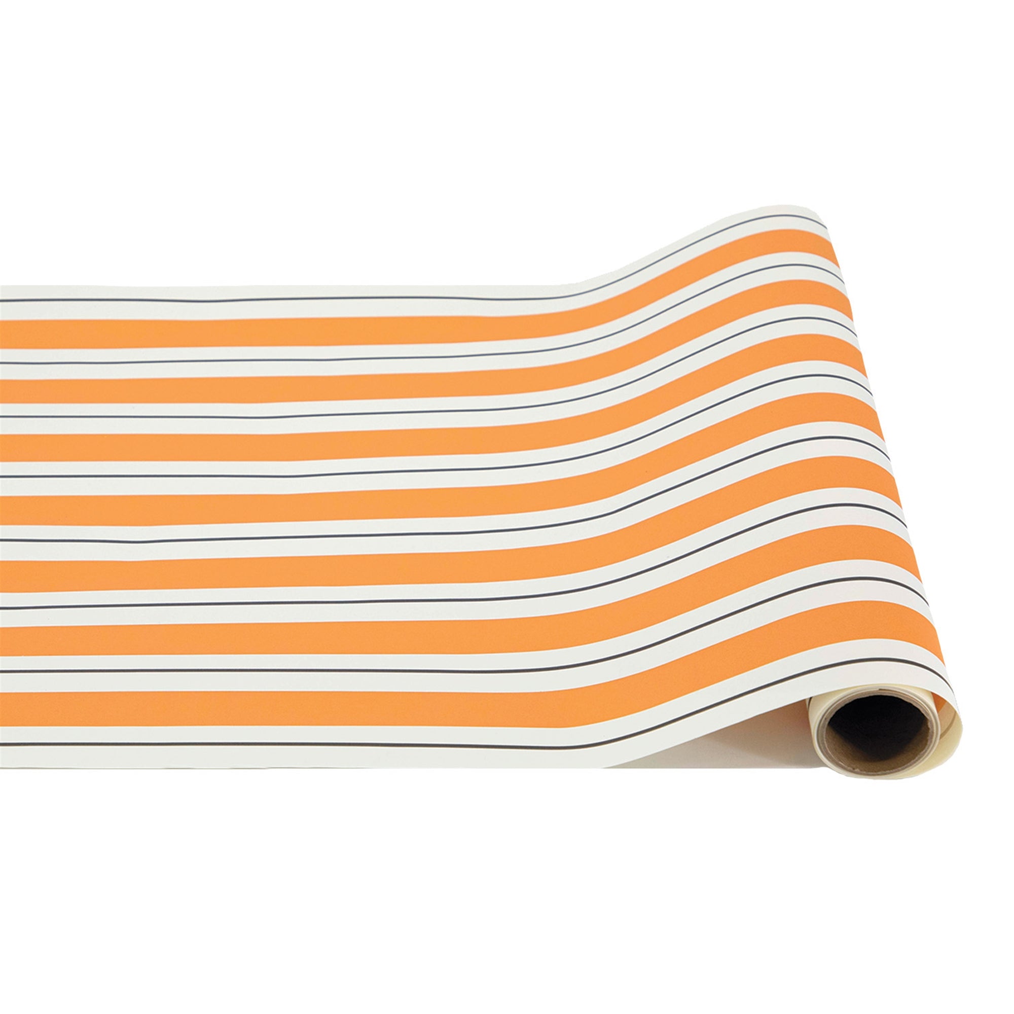 Orange & Black Awning Strip Runner