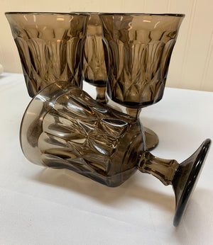 Set Of 4 Brown Goblets