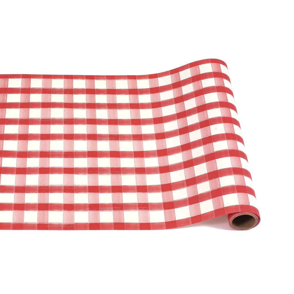 Red Check Table Runner