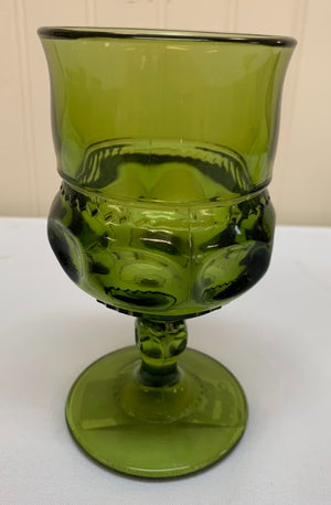 Green Avocado King P Thumbprint Dinner Glass