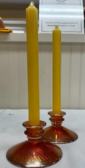 Carnival Glass Candlestick S/2