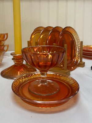 Carnival glass Sherbet bowls