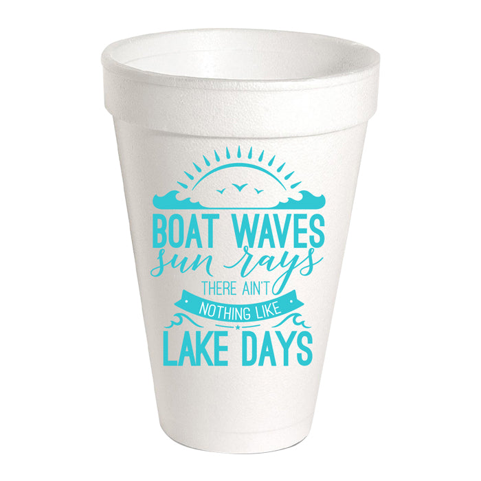 Boat Waves Lake Days Styrofoam Cups