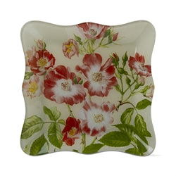 Ancient Rose Glass Plate