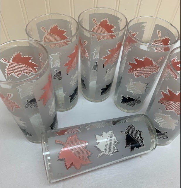 S6 Leaf Frosted Glasses