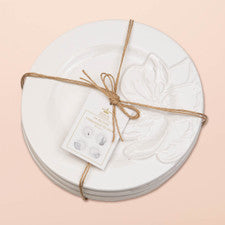 In Bloom Plates S4 White 8"