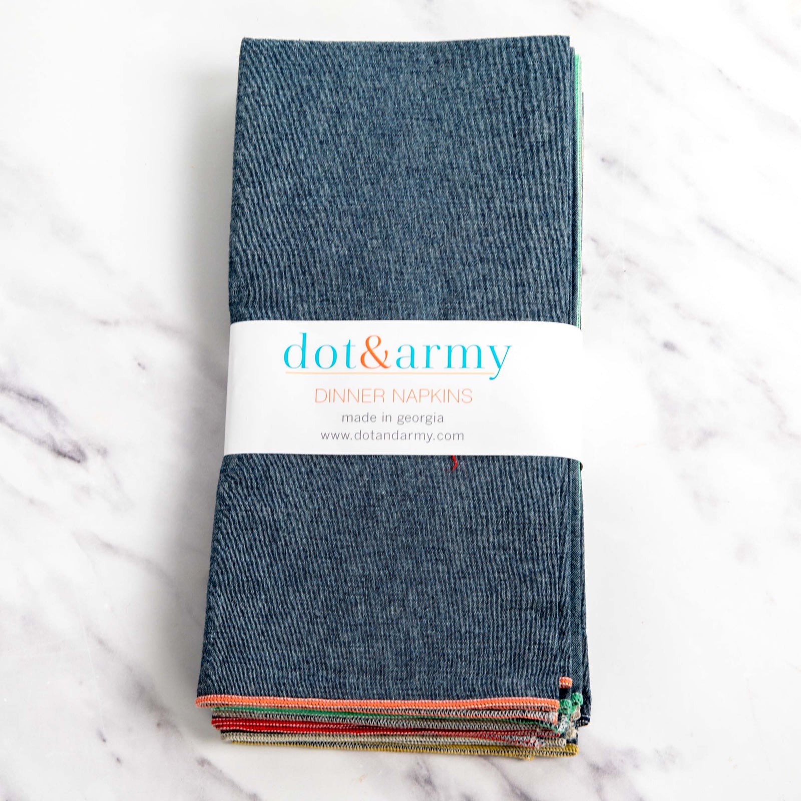 Denim Chambray Cloth Napkins 4pk