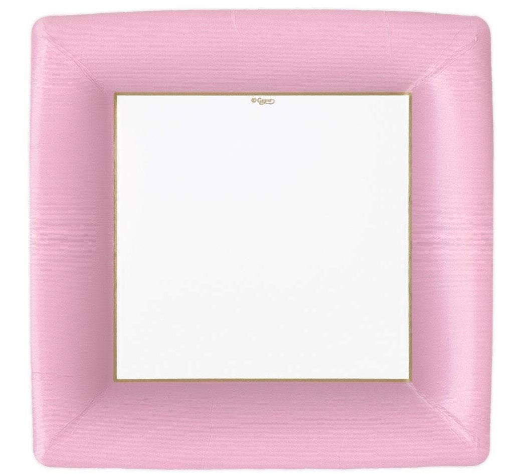 Grosgrain Light Pink Square Dinner Plates