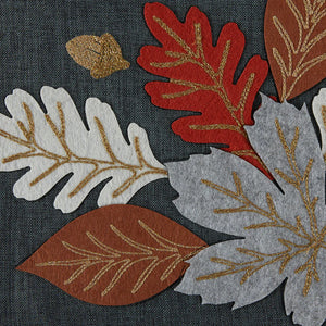Autumn Leaves Embroidered Runner