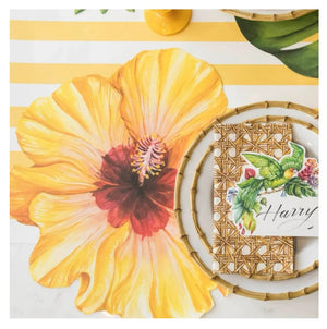 Die Cut Hibiscus Placemat 12 Sheets