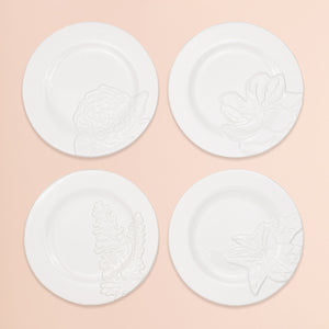 In Bloom Plates S4 White 8"